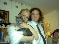 Marjut, Jussi ja Frank (ja anoppi)